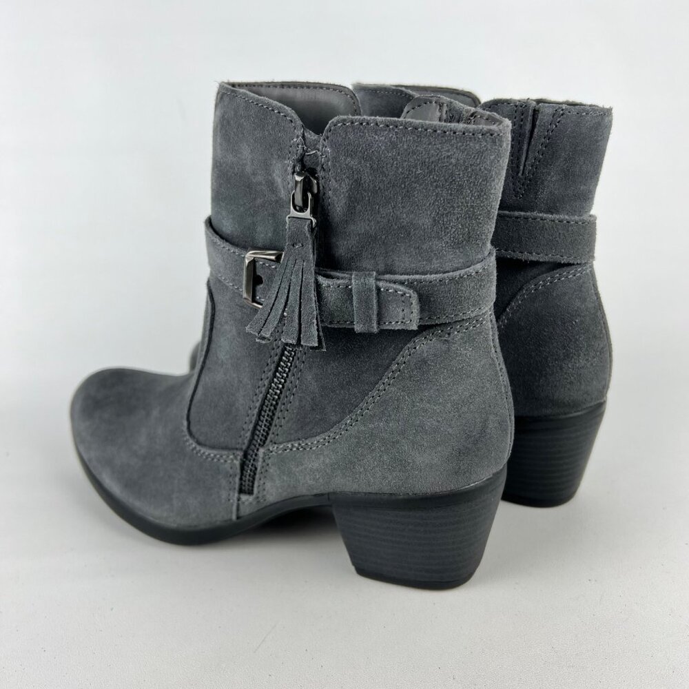 Earth Origins Womens Tori Gray Suede Ankle Booties Water Repellent size 9.5 - Picture 9 of 16